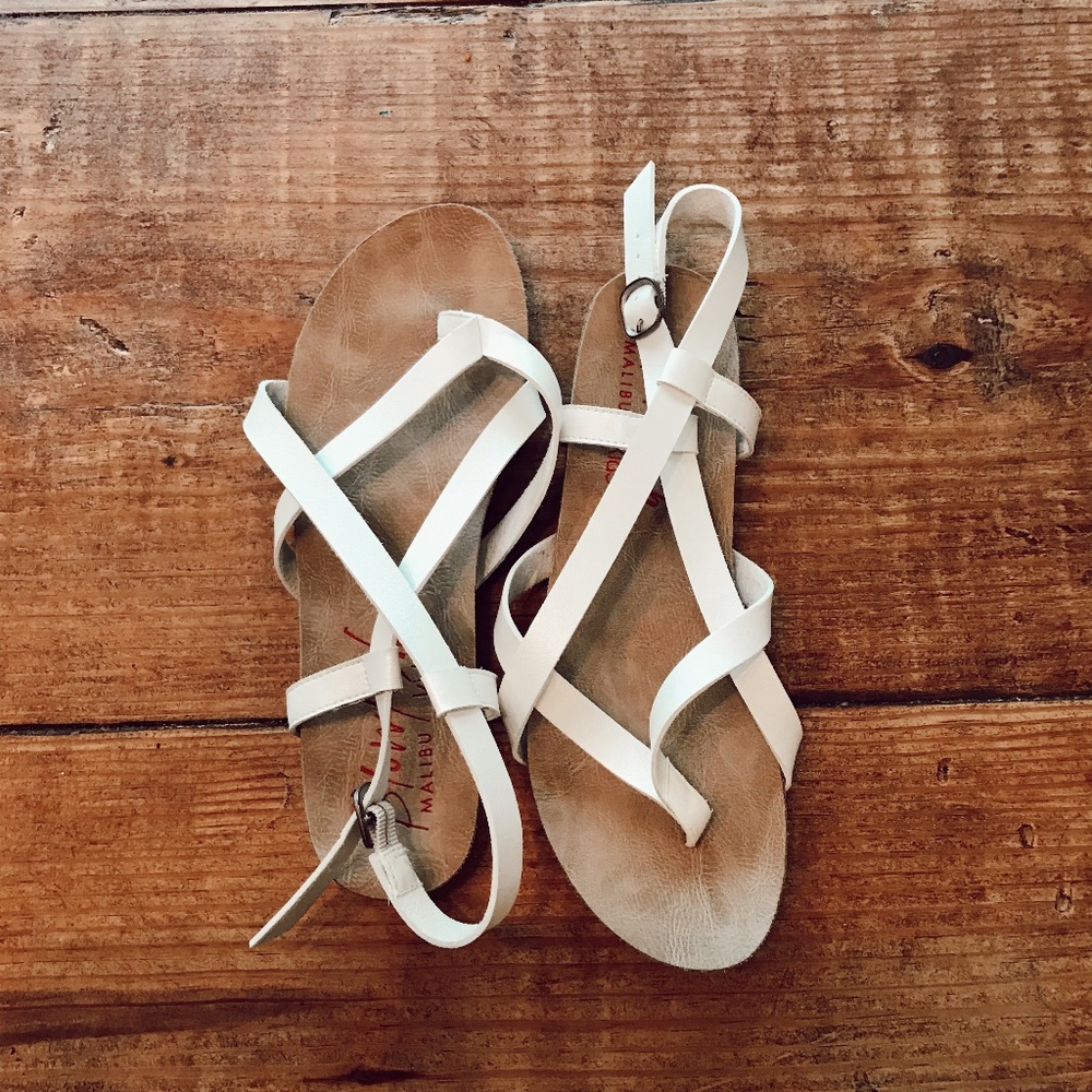 White sandals